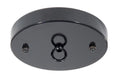 5 1/8", 1/8 IP Slip, Steel Ceiling Canopy Kit with Cast Metal Loop - Black Enamel Finish