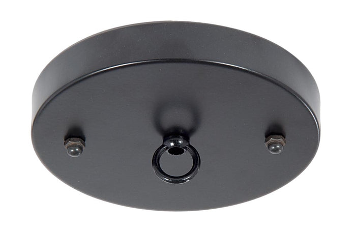 5 1/8", 1/8 IP Slip, Steel Ceiling Canopy Kit with Cast Metal Loop - Satin Black Finish