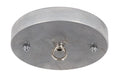 5 1/8", 1/8 IP Slip, Steel Ceiling Canopy Kit with Cast Metal Loop - Unfinished Steel