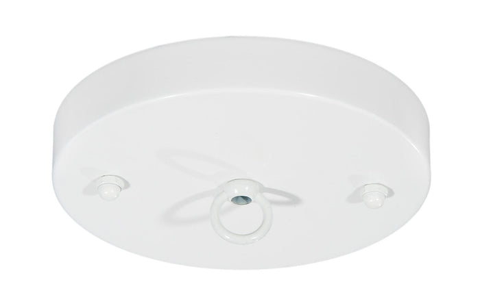 5 1/8", 1/8 IP Slip, Steel Ceiling Canopy Kit with Cast Metal Loop - White Enamel Finish