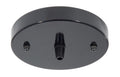 5 1/8", 1/8 IP Slip, Steel Ceiling Canopy Kit with Metal Cord Grip Bushing - Black Enamel Finish