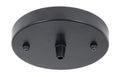5 1/8", 1/8 IP Slip, Steel Ceiling Canopy Kit with Metal Cord Grip Bushing - Satin Black Finish