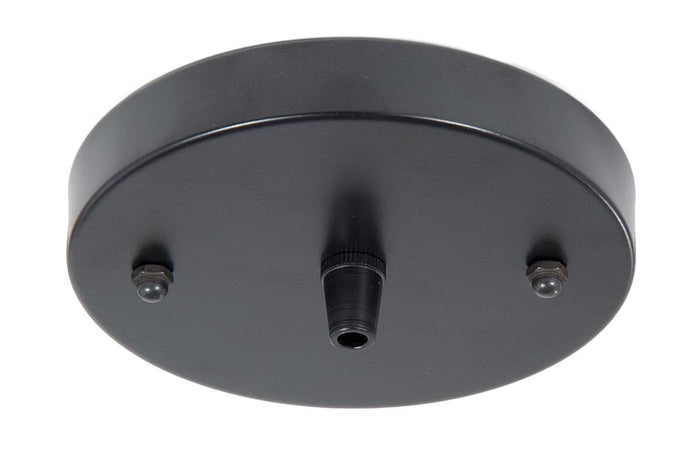 5 1/8", 1/8 IP Slip, Steel Ceiling Canopy Kit with Metal Cord Grip Bushing - Satin Black Finish