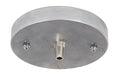 5 1/8", 1/8 IP Slip, Steel Ceiling Canopy Kit with Metal Cord Grip Bushing - Unfinished Steel