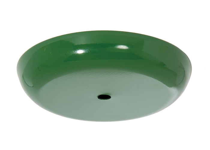 5-1/8  Inch Diameter Glossy Green Finish Steel Ceiling Canopy, 1/8IP Slip