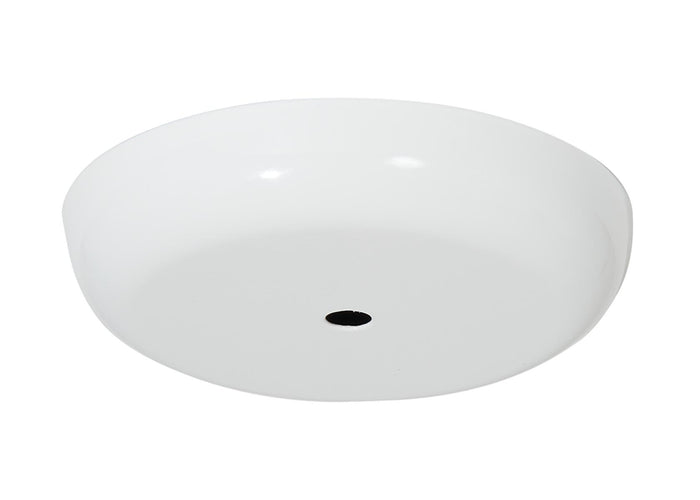 5-1/8 Inch Diameter Glossy White Finish Steel Ceiling Canopy, 1/8IP Slip