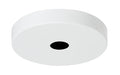 5-1/8 Inch Outside Diameter Glossy White Finish Steel Disk Shaped Canopy