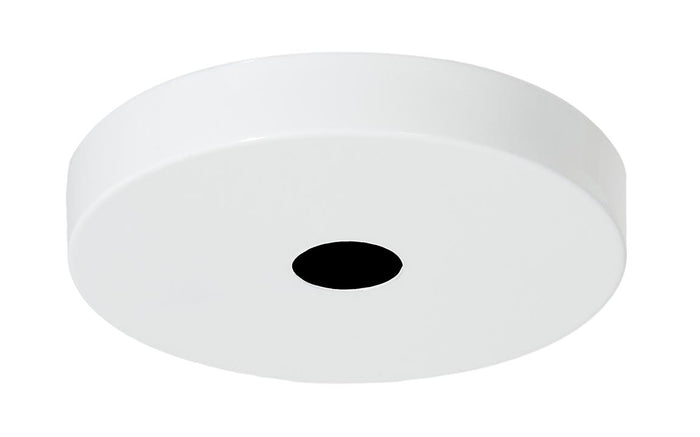 5-1/8 Inch Outside Diameter Glossy White Finish Steel Disk Shaped Canopy