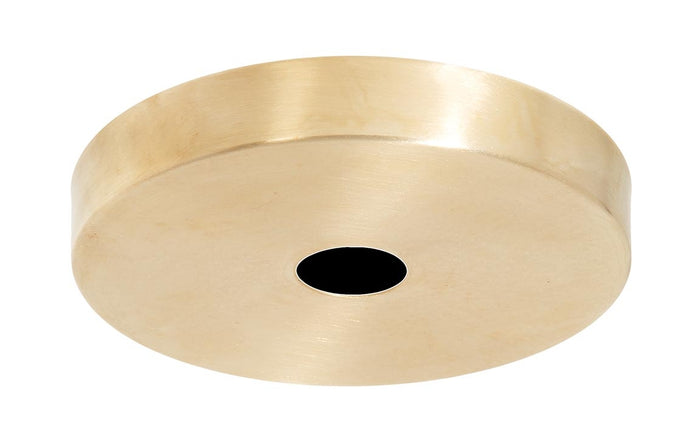 5-1/8 Inch Outside Diameter Unfinished Brass Disk Shaped Canopy