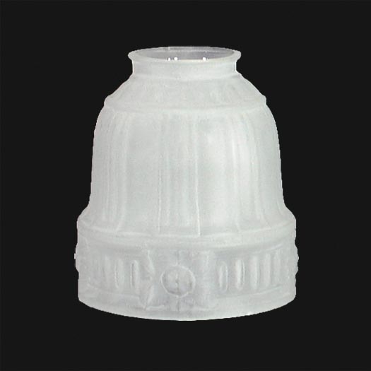 5-1/8 inch tall Embossed Rosette Fixture Shade, 2-1/4 inch lip fitter