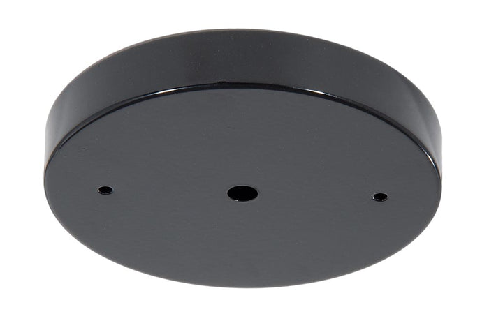 5 1/8" Steel Ceiling Canopy / Back Plate with 1/8IP slip center hole - Black Enamel Finish