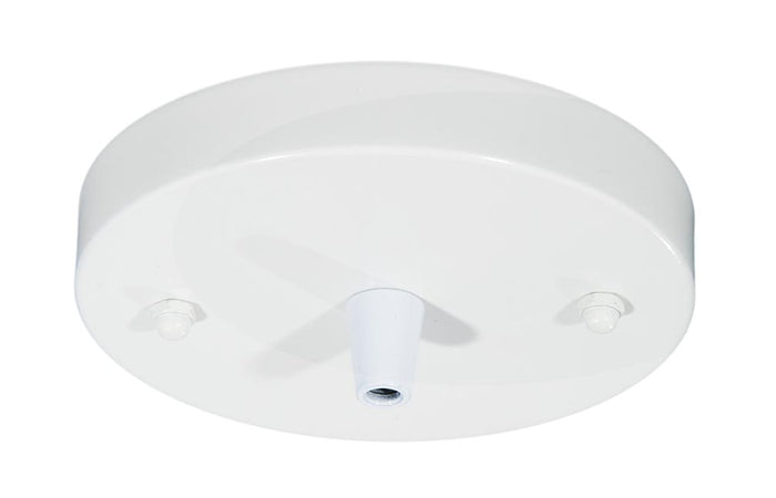 5 1/8",1/8 IP Slip, Steel Ceiling Canopy Kit with Metal Cord Grip Bushing - White Enamel Finish