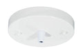 5 1/8",1/8 IP Slip, Steel Ceiling Canopy Kit with Metal Cord Grip Bushing - White Enamel Finish