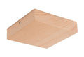 5-3/8" Wide Square Beech Wood Canopy & Hardware Kit, No Center Hole, Unfinished