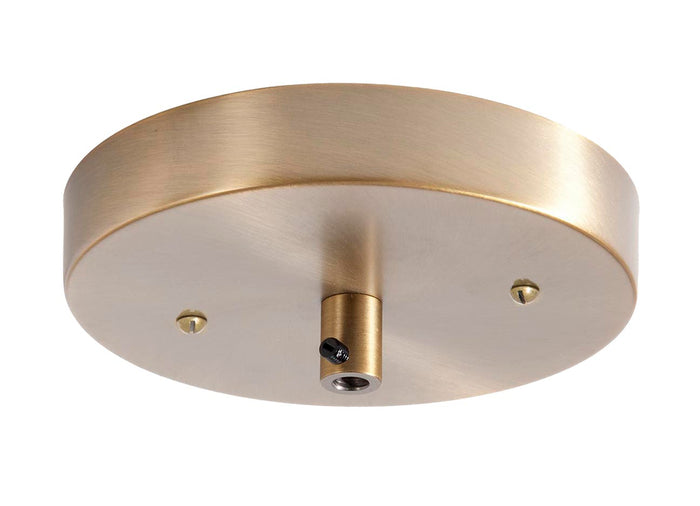 5-7/8 Inch Dia. 1-Port Stamped Steel Canopy Set, Antique Brass Finish (11719A1)