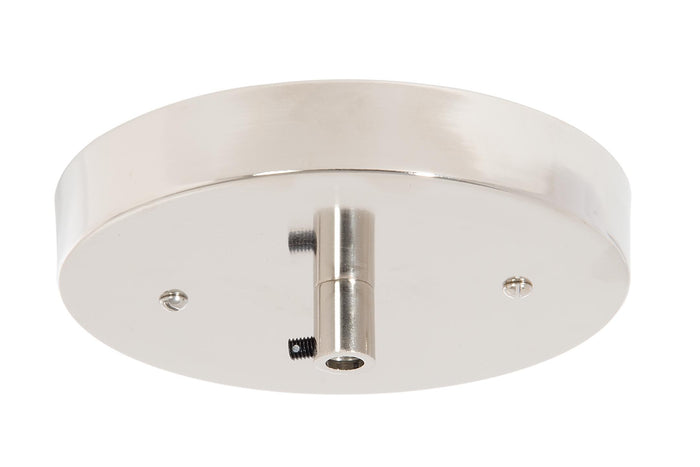 6 Inch Dia. 1-Port Steel Canopy Set, Nickel Plated