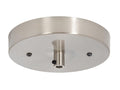 6 Inch Diameter Satin Nickel Finish Stamped Steel Single Port Canopy Mounting Kit