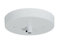 6 Inch Diameter White Finish Stamped Steel Single Port Canopy Mounting Kit