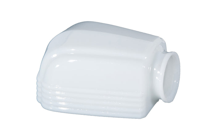 5-7/8 inch long Mid-Century Modern Bathroom Fixture Shade, 2-1/4 inch lip fitter