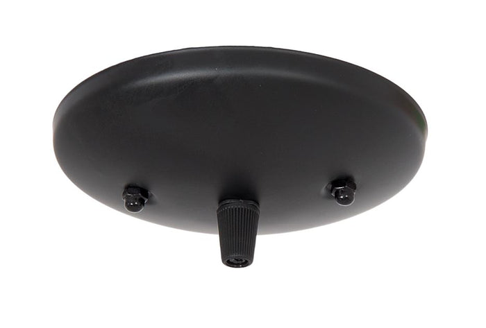 5" Black Finish Steel, Modern Fixture Canopy Kit w/Cord Grip Bushing