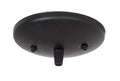 5" Black Finish Steel, Modern Fixture Canopy Kit w/Cord Grip Bushing