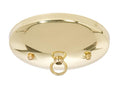 5" Brass Plated Steel Modern Shallow Design Fixture Canopy Kit