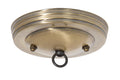 5" Dia. Antique Brass Finish Canopy & Hardware Kit, 1/8 IP Slip, Matching Finish