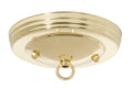 5" Dia. Brass Plated Canopy & Hardware Kit, 1/8 IP Slip, Matching Finish
