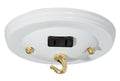 5" Dia. Canopy Kit with Convenience Outlet, 10 lb Max, White Gloss
