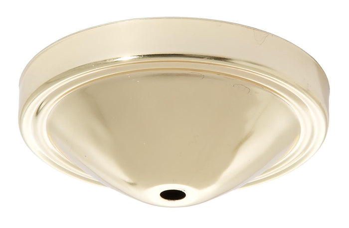 5" Dia. Steel Canopy, 1/8 IP Slip, Brass Plated