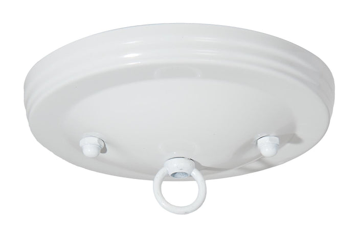 5" Dia. White Gloss Canopy & Hardware Kit, 1/8 IP Slip, Matching Finish