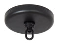 Black Finish, Plain Rounded Ceiling Canopy Or Canopy Kit
