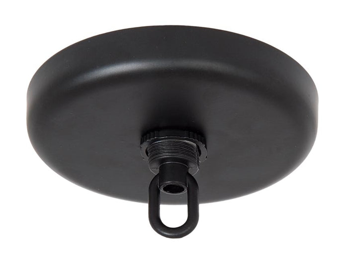Black Finish, Plain Rounded Ceiling Canopy Or Canopy Kit