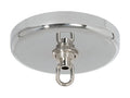 Nickel Plated, Plain Rounded Ceiling Canopy & Canopy Kit