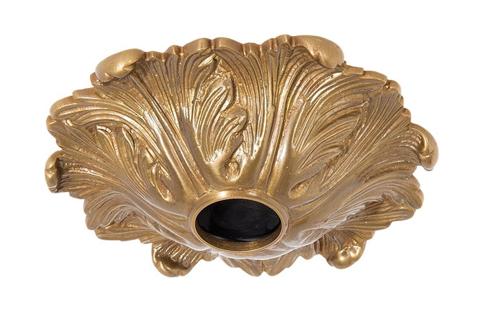 5 Inch Diameter Decorative Antique Brass Finish Cast Canopy