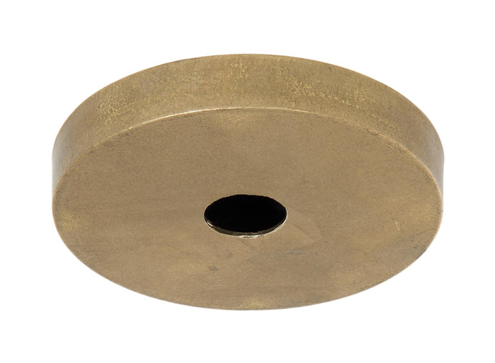 5 Inch Diameter Heavy Die Cast Brass Round Canopy, No Bar Holes