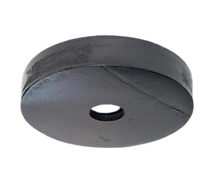 5 Inch Diameter Satin Black Cast Iron Canopy, No Bar Holes (11767BK)