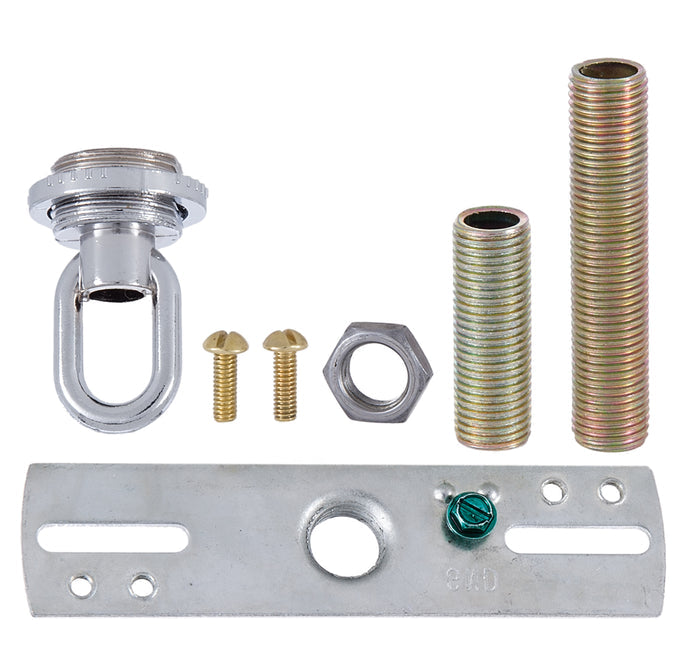 5 Inch Diameter Steel Chrome Plated Canopy with Hardware Kit