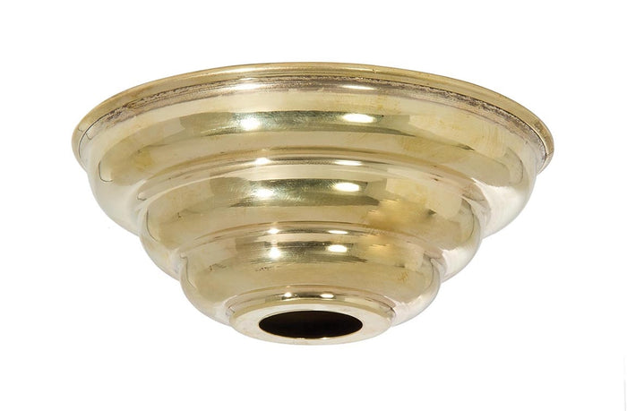 5 Inch Diameter Unfinished Spun Brass Beehive Canopy