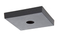 5 Inch Square Satin Black Cast Iron Canopy, No Bar Holes