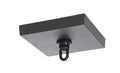 5 Inch Square Satin Black Cast Iron Canopy with Mounting Hardware Kit