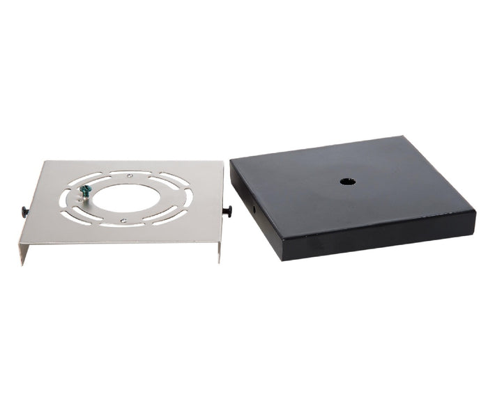 5 Inch Square Satin Black Steel Canopy with Two Hardware Parts (11763BK)