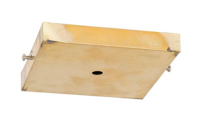 5 Inch Square Unfinished Side Mounting Brass Canopy - Interior Hardware
