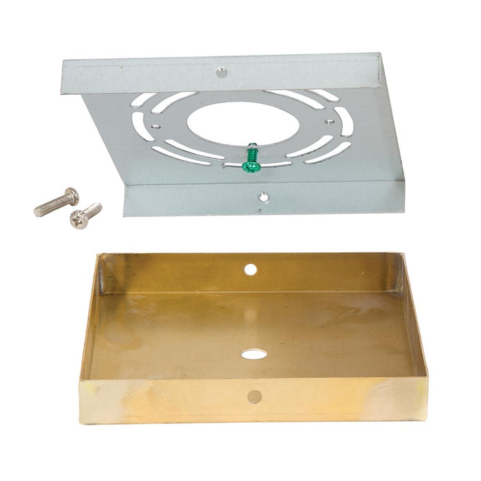 5 Inch Square Unfinished Side Mounting Brass Canopy - Interior Hardware