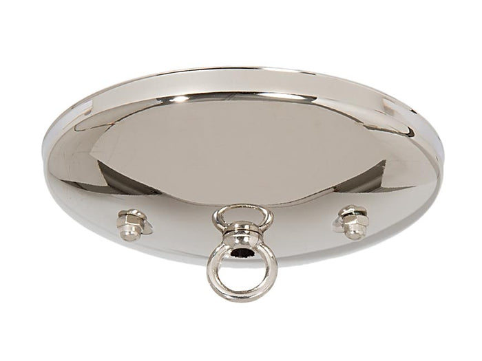 5" Nickel Plated, Modern Shallow Design Fixture Canopy Kit