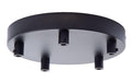 5-Port Lighting Fixture Canopy Kit with Flat Black Finish