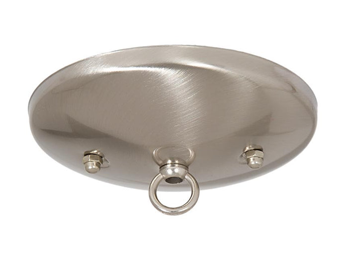 5" Satin Nickel Finish, Modern Shallow Design Fixture Canopy Kit