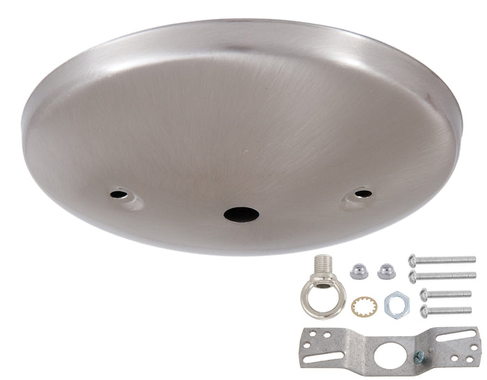 5" Satin Nickel Finish, Modern Shallow Design Fixture Canopy Kit