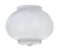5" Tall White Fancy Utility Style Glass Lamp Shade