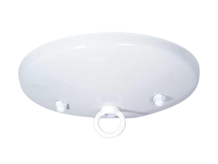 5" White Finish, Modern Shallow Design Fixture Canopy Kit